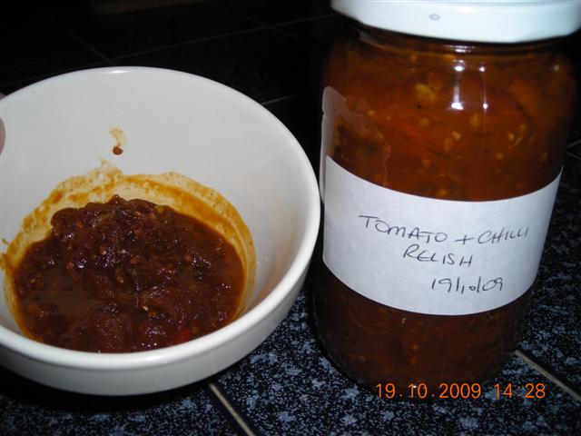 Sue's tomato and chilli relish